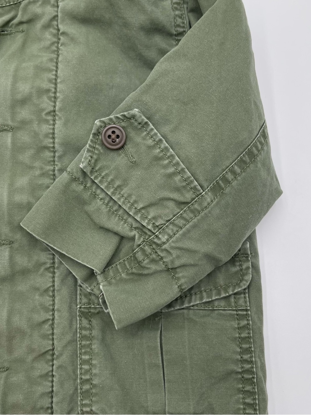 Old Navy Hooded Utility Military Style Jacket 18-24 mos Fleece lined Cotton - Picture 5 of 8